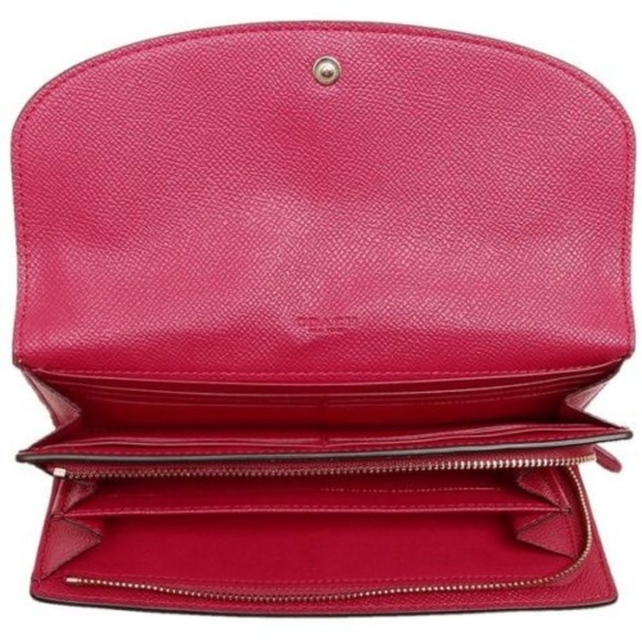 Coach F54009 Women’s Slim Envelope Magenta Wallet - Picture 4 of 8